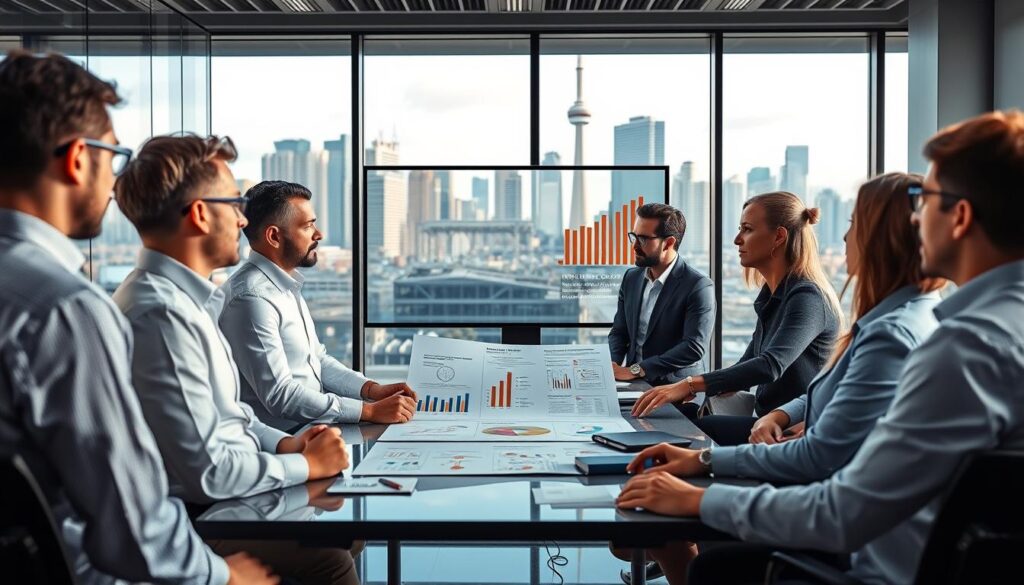 Toronto manufacturing executives discussing OT vs IT integration strategy